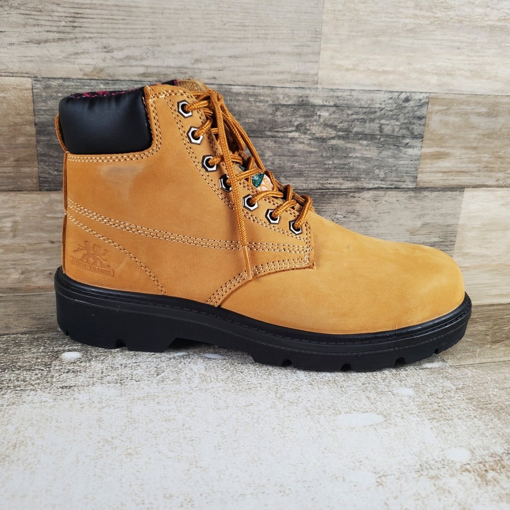Moxie Trades Alice Womens Work Boots Sz 9.5 Tan Leather Steel Toe Waterproof